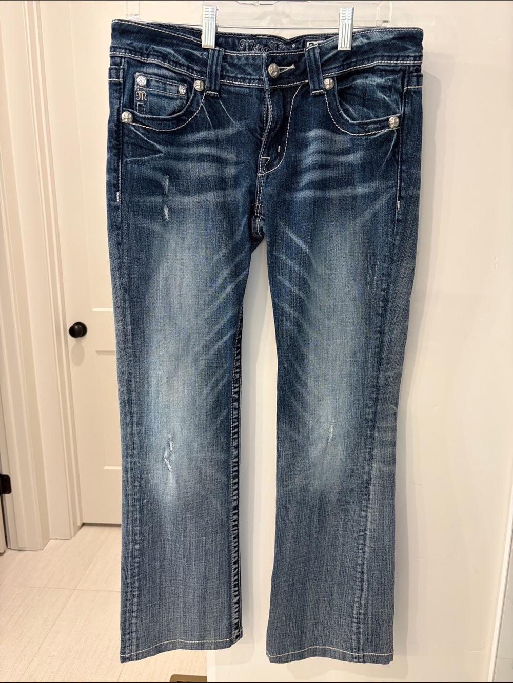 Miss Me Distressed Bootcut Jeans